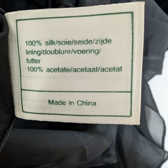 Vintage Laura Ashley black overlay silk midi skirt size 10 Morelle high waisted - Picture 8 of 11